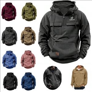 Custom Workwear Pullover Sweatshirt Men's Tactical Hoodie